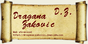 Dragana Zaković vizit kartica